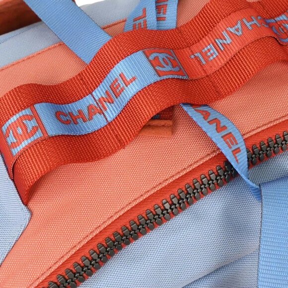 Chanel Red Blue Nylon Sport Line Backpack 115964 - Picture 5 of 10